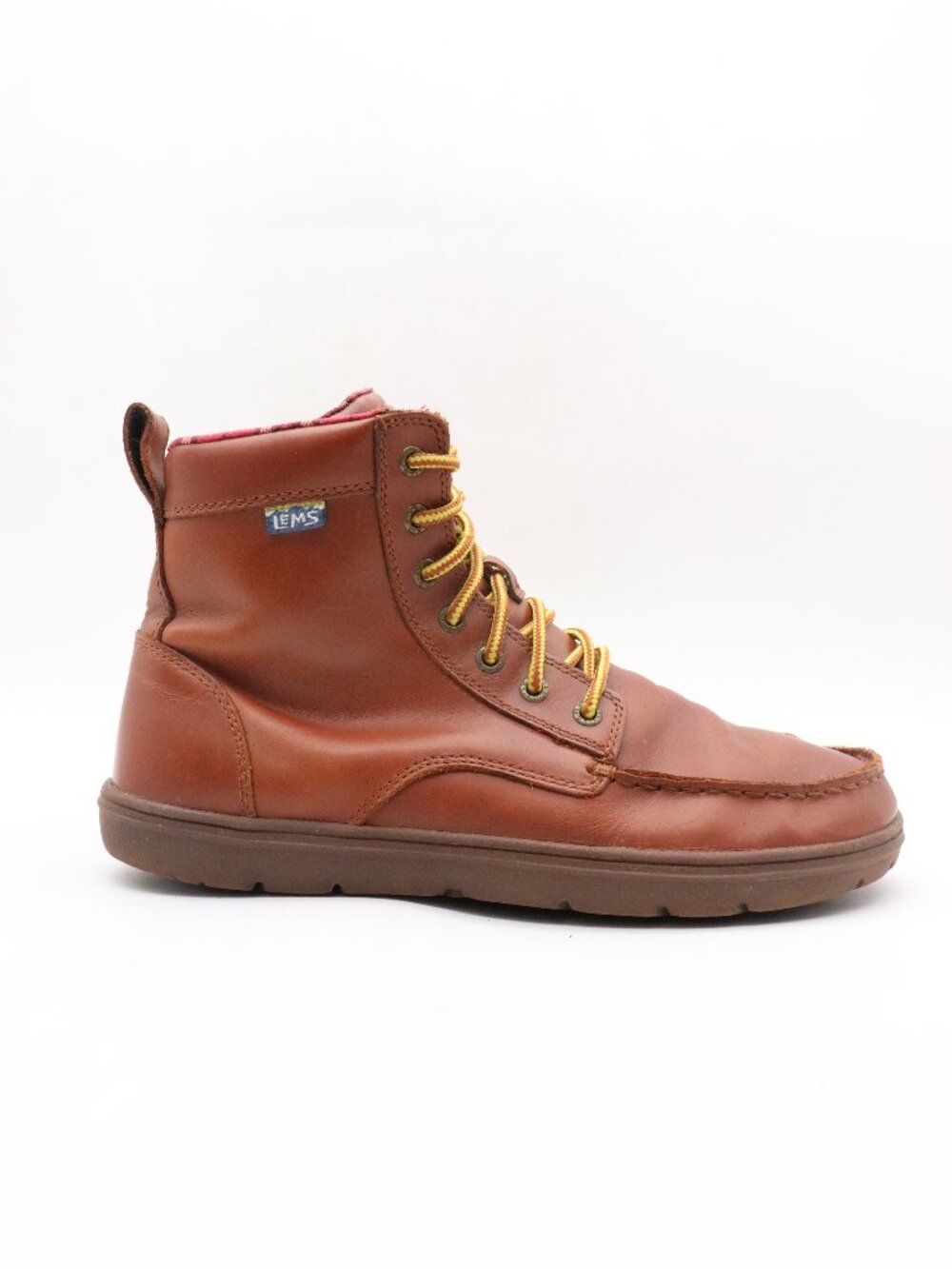 Lems Shoes Boulder Boot Men's 10 Women's 11.5 Brown Leather Lace Up